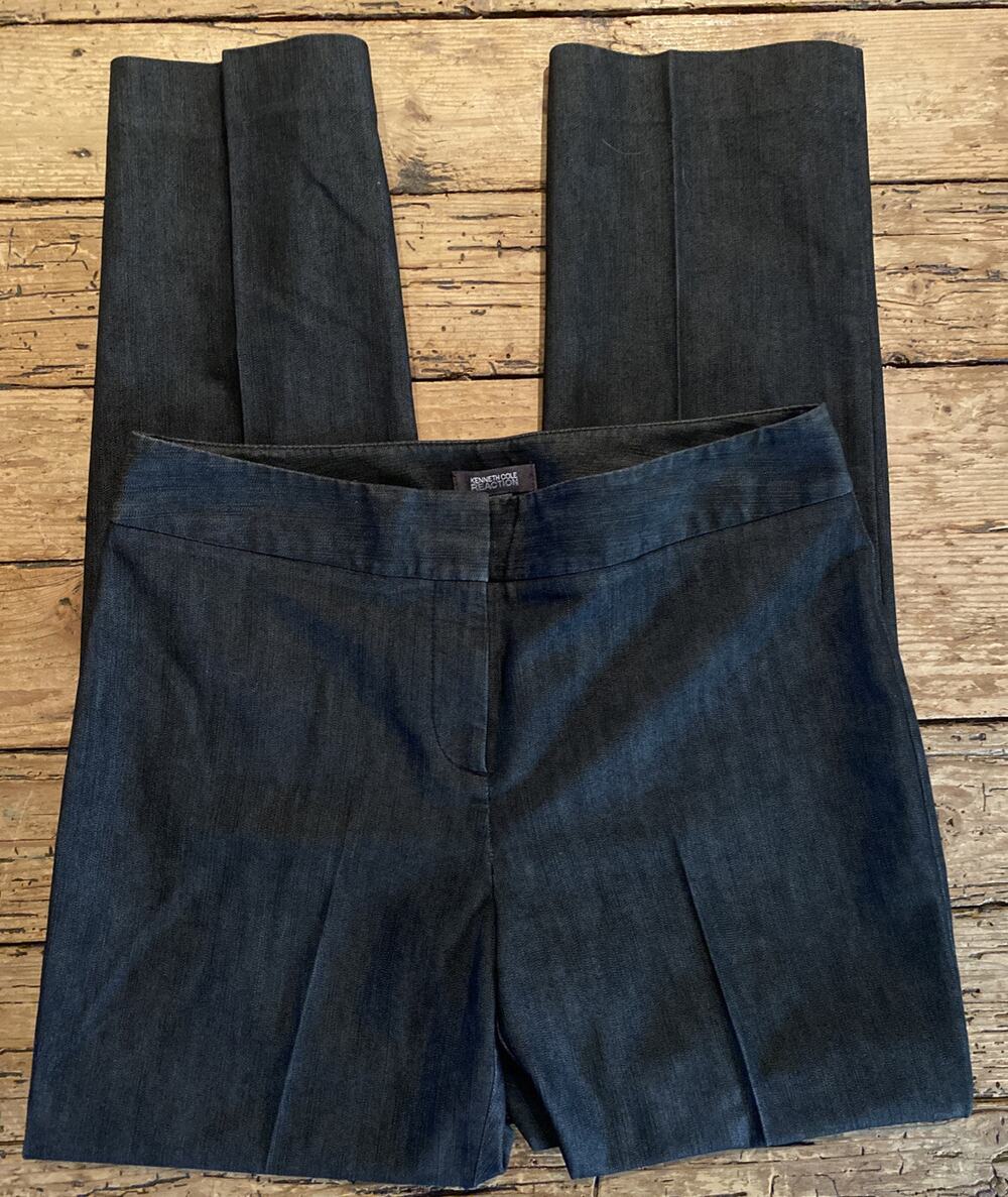 Kenneth Cole Reaction Women’s Size 8 Sea Denim Straight Leg Career Pants
